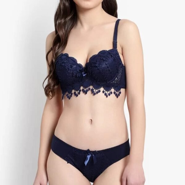 Pushup Floral Lace Bra Panty Set - Image 2