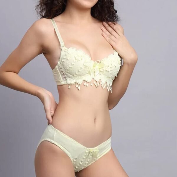 Pushup Floral Lace Bra Panty Set - Image 2