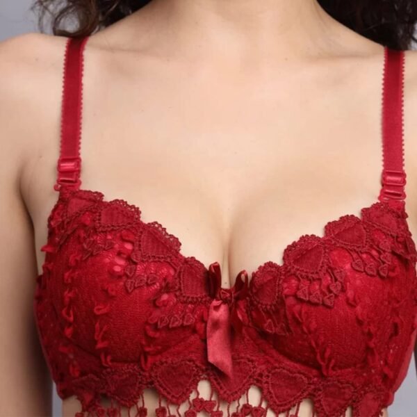 Pushup Floral Lace Bra Panty Set - Image 4