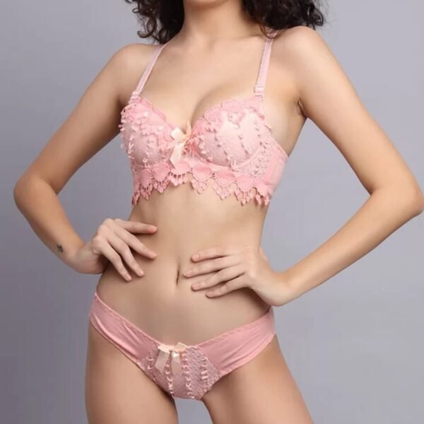 Pushup Floral Lace Bra Panty Set - Image 2