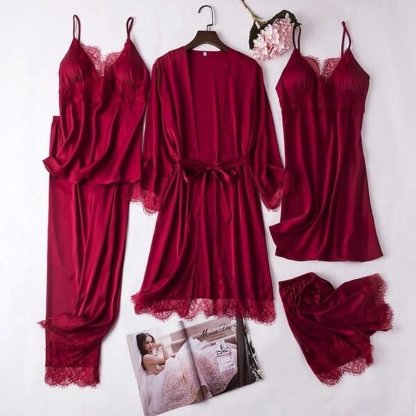 5PCS Chemise Nightgown Sleepwear